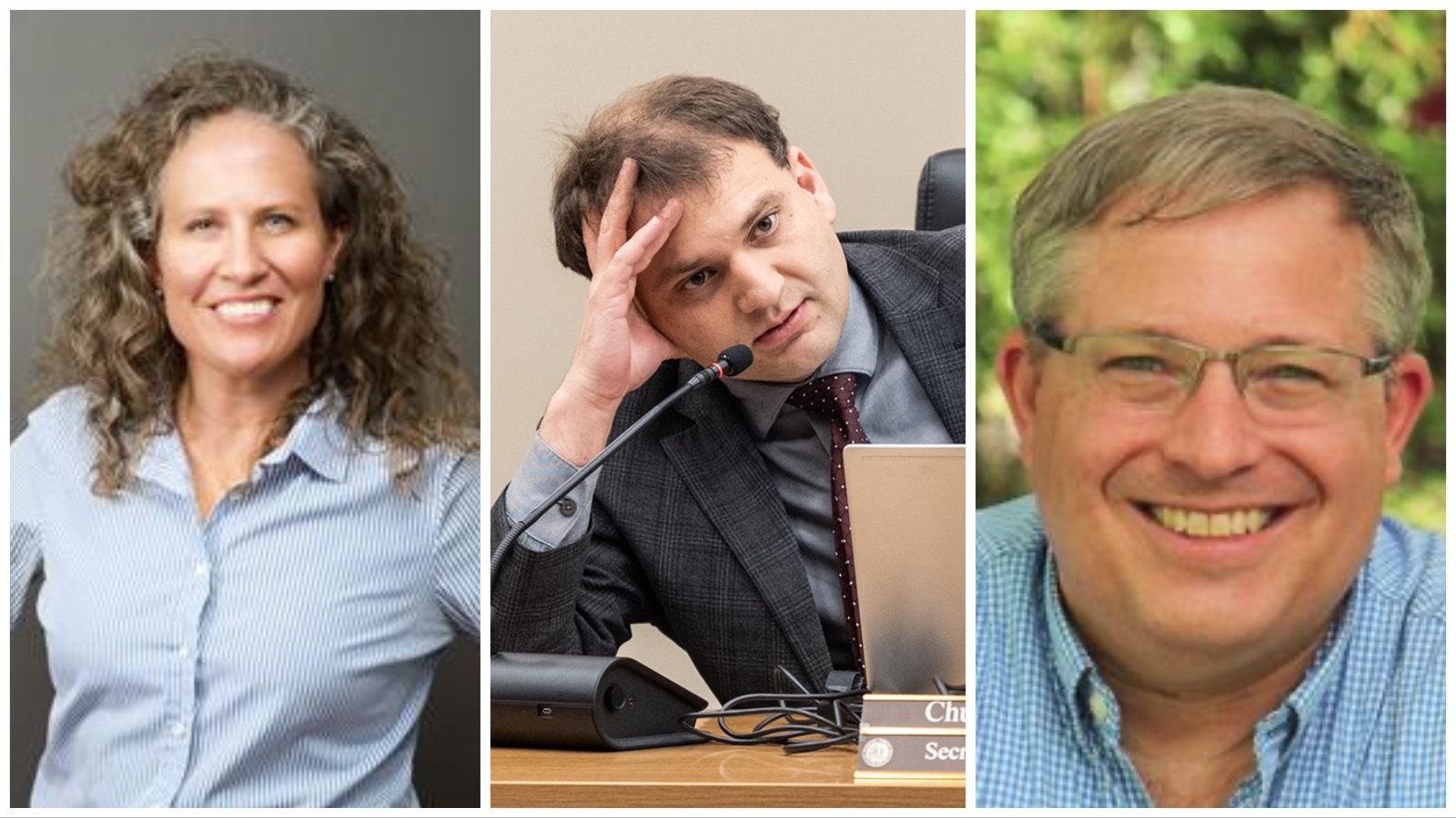 Sheridan County Commission Chair Christi Haswell, from left, Secretary of State Chuck Gray and Sheridan County Republican Party Chair Bryan Miller.