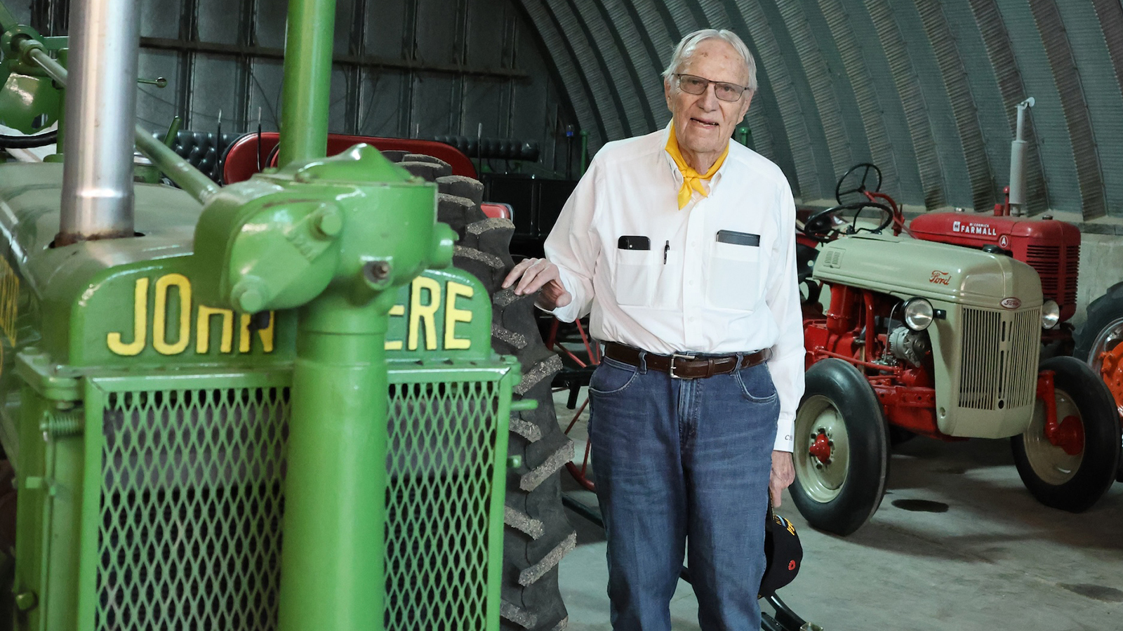 Chuck Brown’s hobby is collecting old tractors and buggies and taking them to parades.