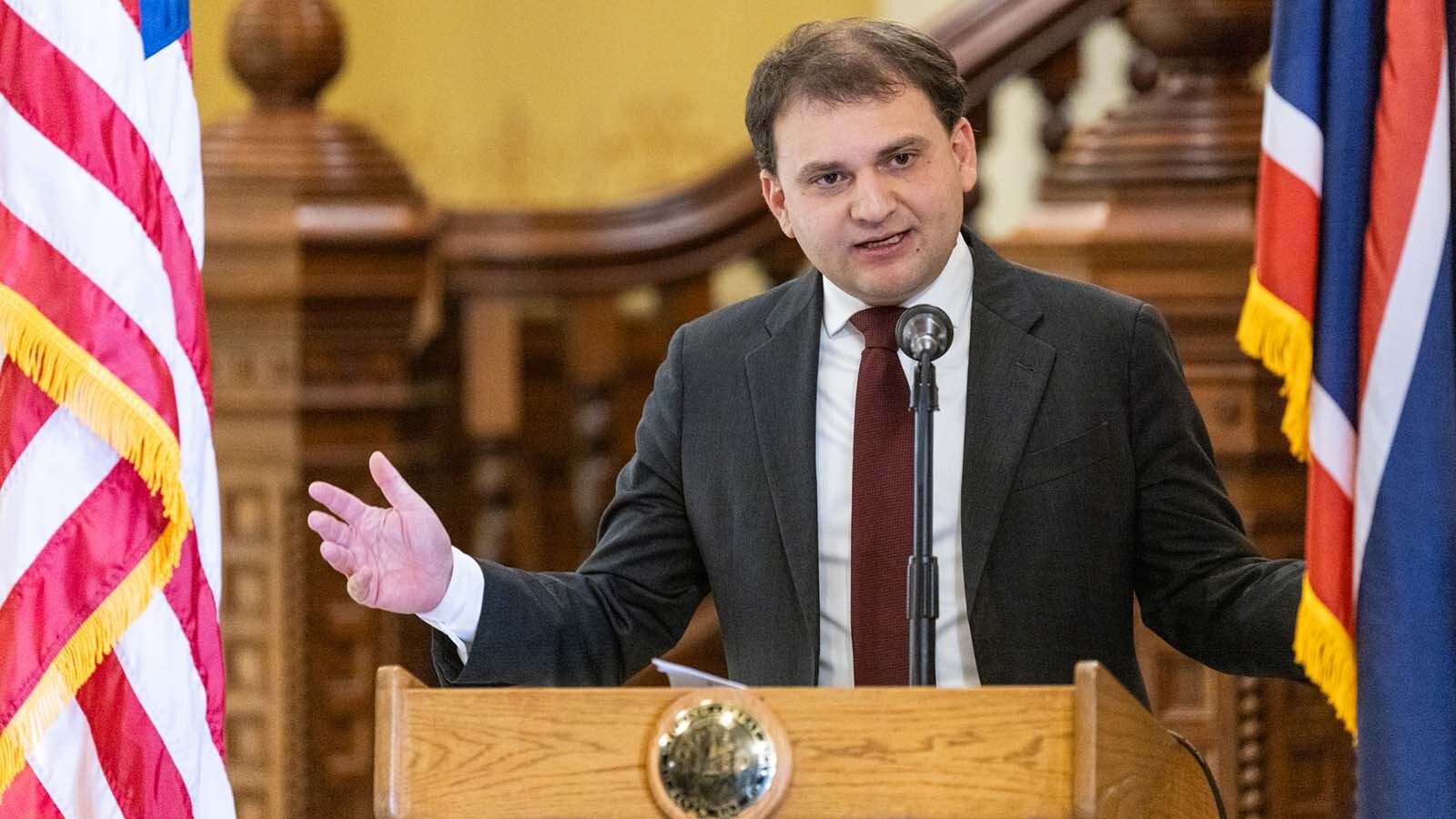 After at least two weekends of an aggressive advertising campaign that named no specific political office, Wyoming Secretary of State Chuck Gray declared Monday that he’s running for the state’s lone U.S. House seat.