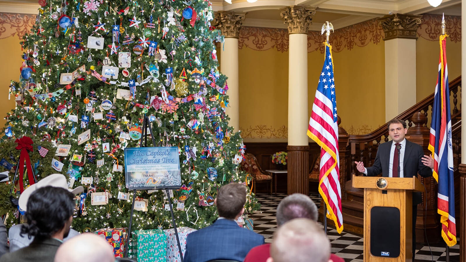 Secretary of State Chuck Gray speaks at his press conference Dec. 19, 2024, to announce legislative priorities for election integrity in 2025.