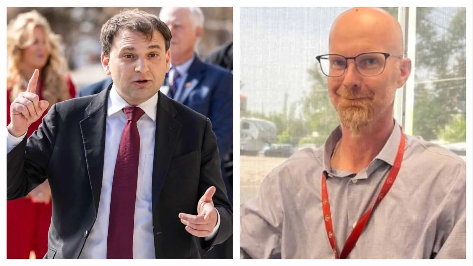 Secretary of State Chuck Gray, left, on Tuesday celebrated a federal judge's dismissal of a lawsuit filed by Cheyenne resident Victor Miller, who wanted to run for U.S. Senate, but hand policy decisions to an AI system. "I won’t tolerate a mockery of our electoral system," said Gray.