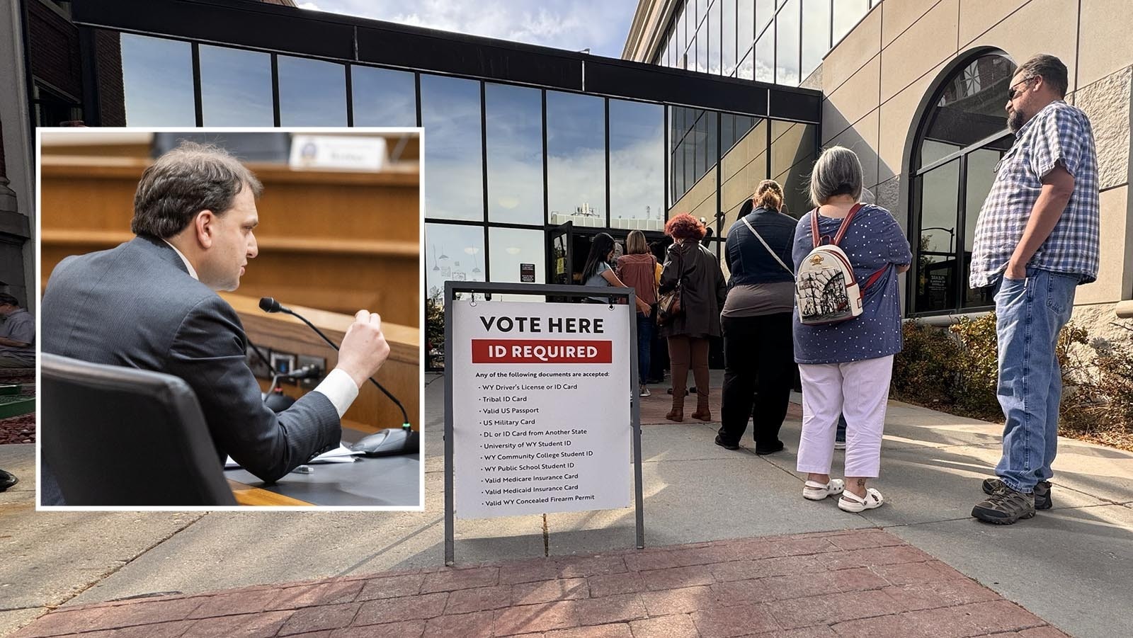 Secretary of State Chuck Gray testifies in favor of strengthening Wyoming's voter ID laws.