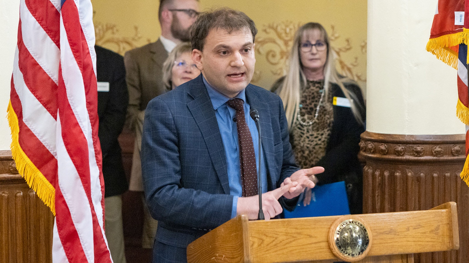 Wyoming Secretary of State Chuck Gray during the 2024 legislative session at the Wyoming Capitol in Cheyenne.