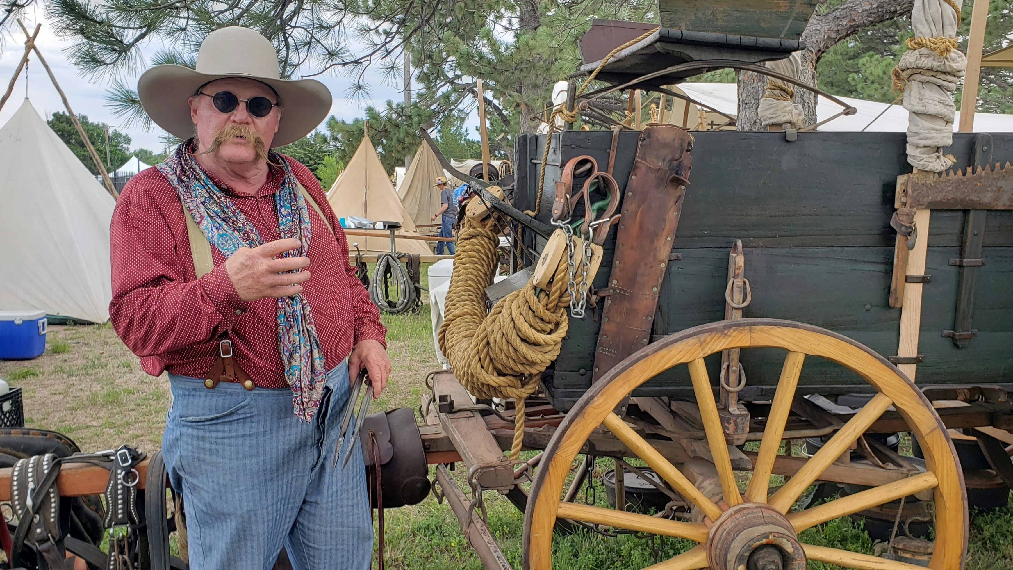 Rich Herman talks about the 1902 Peter Schuttler Wagon he and his wife Deb use for chuckwagon cooking events like the one at Cheyenne Frontier Days.