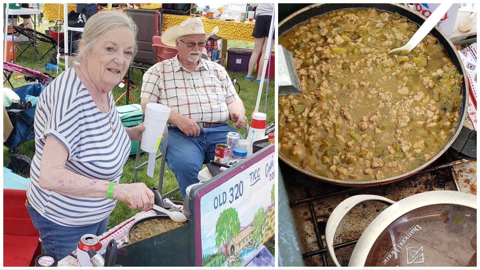 Gloria and Mike Stevens have been all over the country for the past three decades cooking their chili. Gloria's green chili won this year's Chugwater Chili Cookoff.