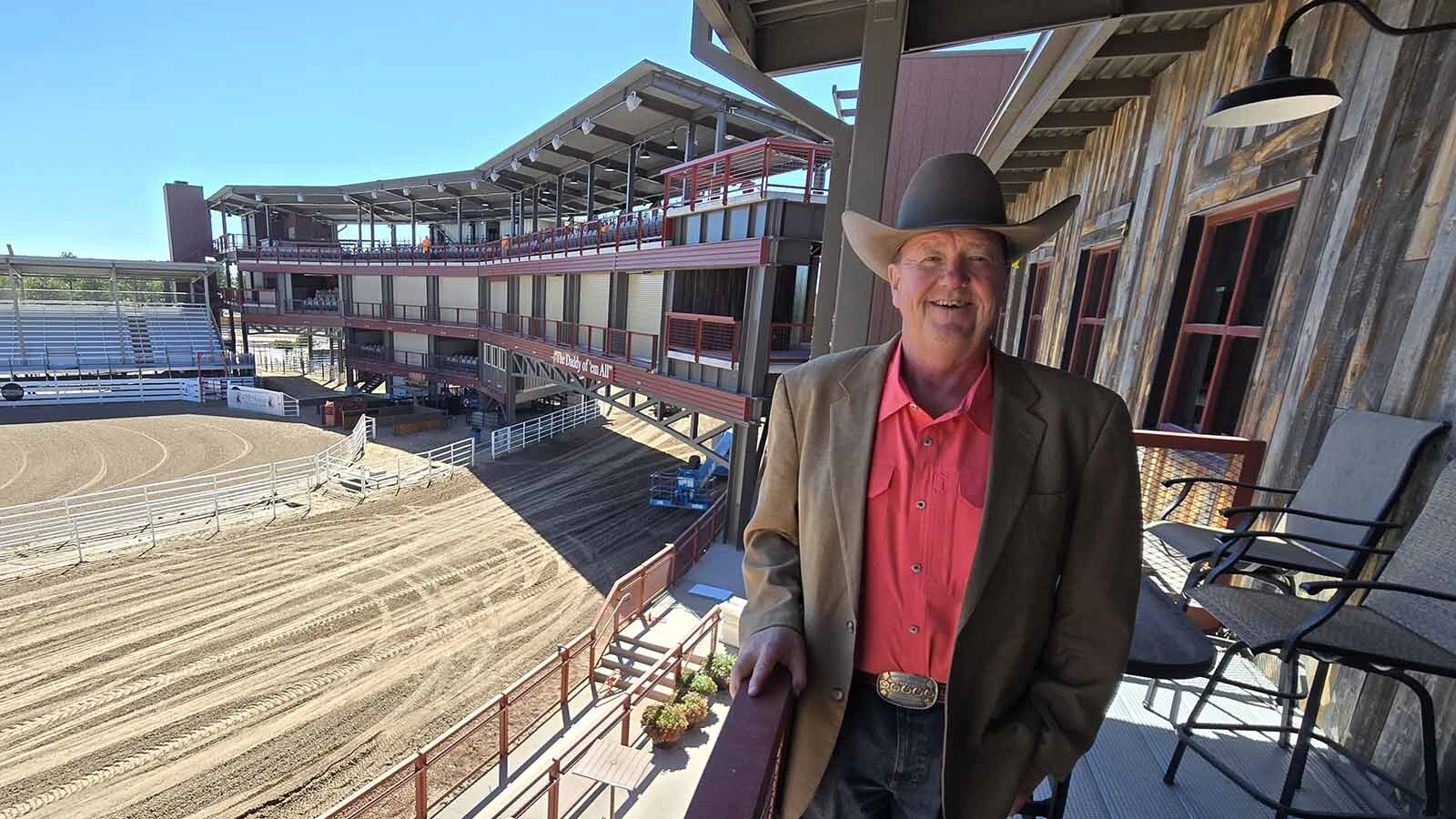 Once a weathered wooden box with a revered view of Cheyenne Frontier Days' timed events, Chute 9 has been rebuilt as a three-level VIP cathedral. “Once you go up there, it’s going to be hard to go back to sitting in the stands,” said CEO Tom Hirsig.
