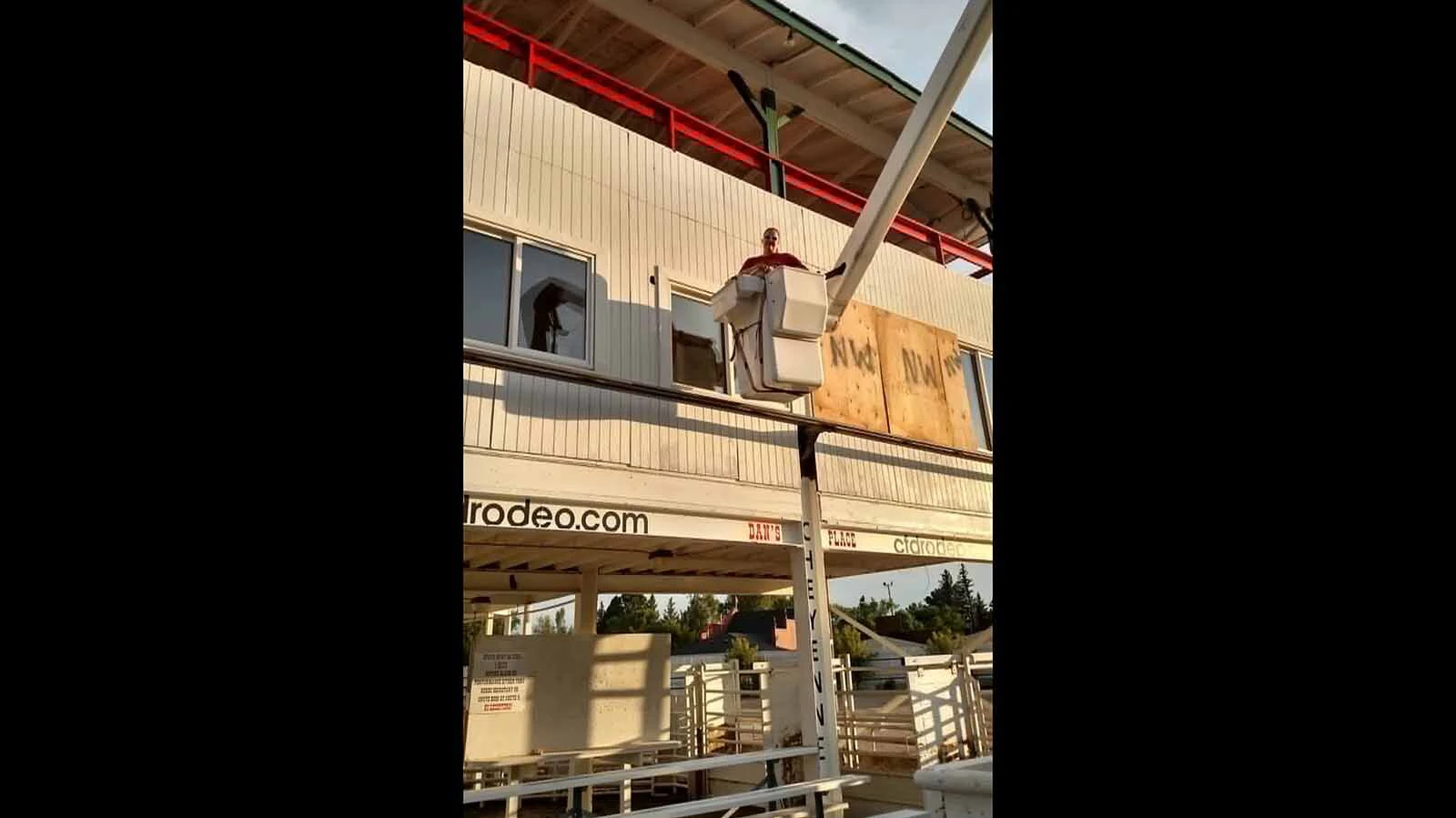 One of the first jobs every Cheyenne Frontier Days season for volunteer Kimberly Chernogorec was unboarding the windows over Chute 9.