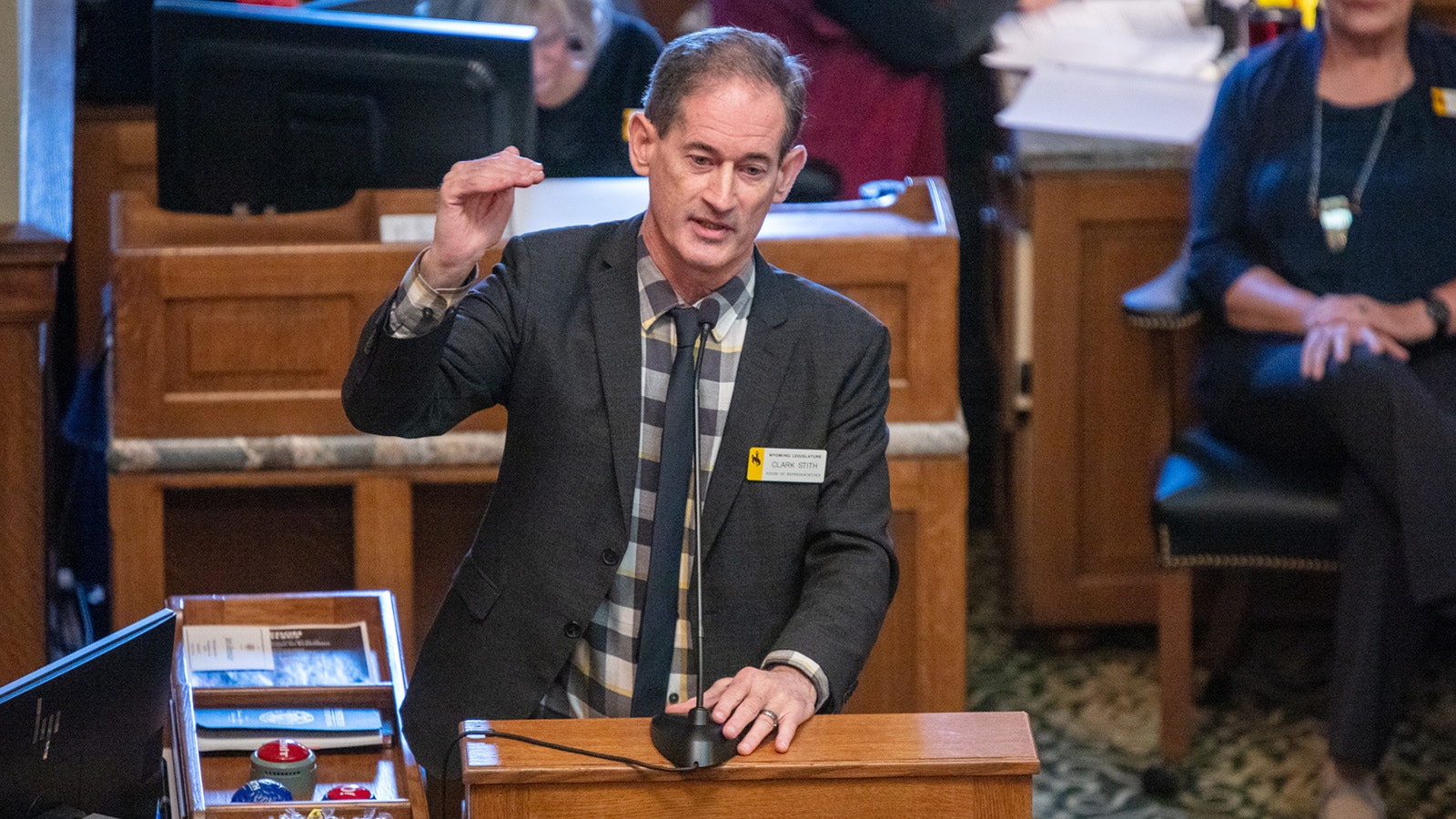 State Rep. Clark Stith, R-Rock Springs, said he first introduced legislation in 2021 creating harsher penalties for public officials who engage in misconduct. Here he talks about the subject on the House floor during the 2023 legislative session.