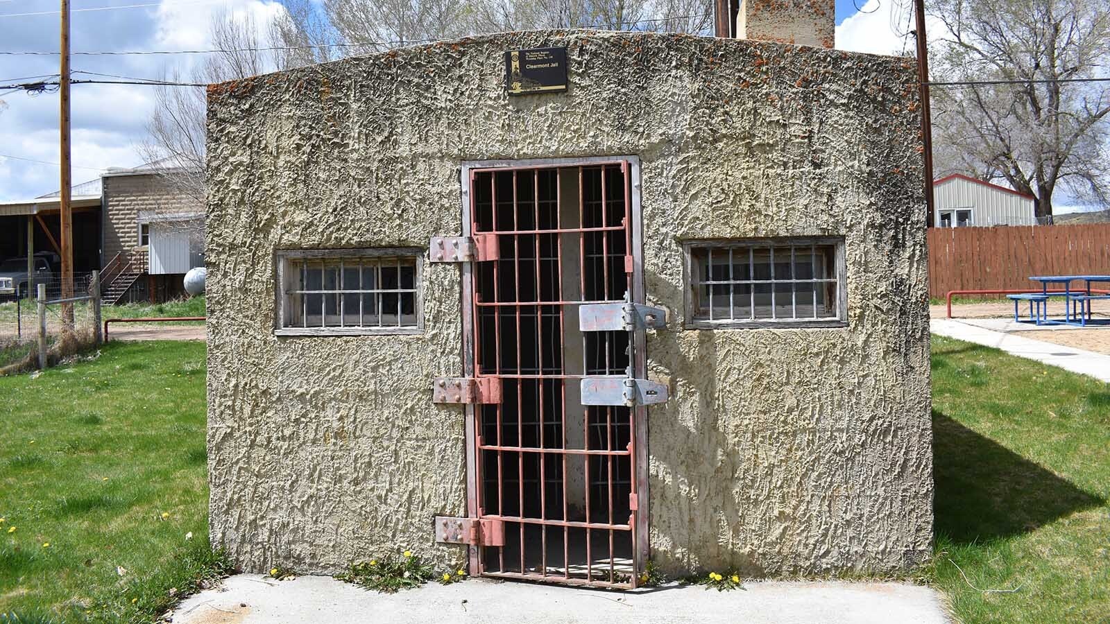 The tiny Clearmont Jail boats two cells and is 12 feet wide by 14 foot long. Those incarcerated in it were typically drunks and rowdies.
