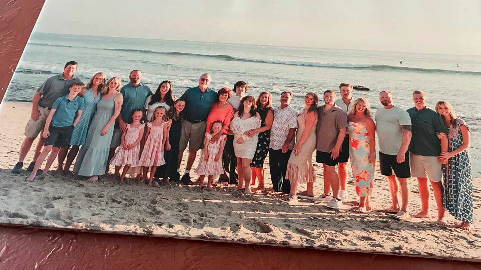 Cliff and Marisa Root pose with their family.