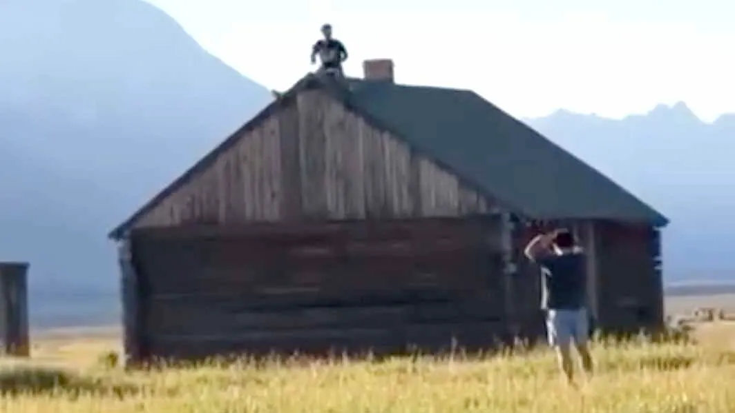 A tourist caught on video climbing one of the Mormon Row buildings in Grand Teton Park broke the law and disrespected “my family’s heritage,” said the grandson of T.A. Moulton who, along with his brother, built the most famous homesteads on Mormon Row.