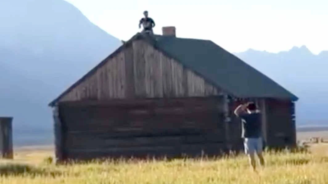 A tourist caught on video climbing one of the Mormon Row buildings in Grand Teton Park broke the law and disrespected “my family’s heritage,” said the grandson of T.A. Moulton who, along with his brother, built the most famous homesteads on Mormon Row.