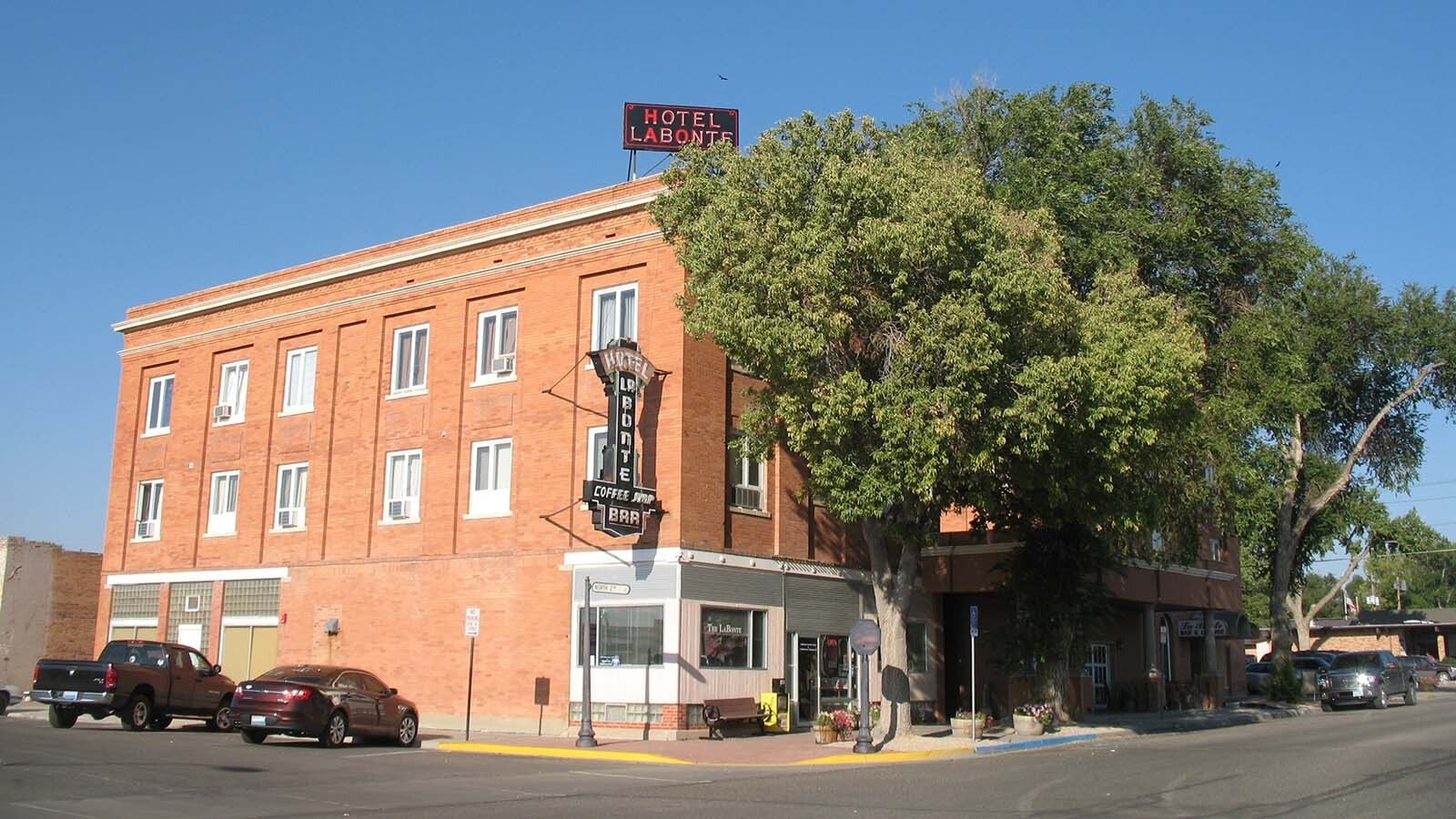 The Hotel Labonte in Douglas was the site of a confrontation between the Converse County sheriff and a murderer in 1924.