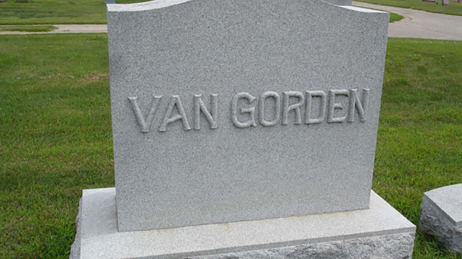 The Van Gorden burial plot in  Greenfield, Iowa.