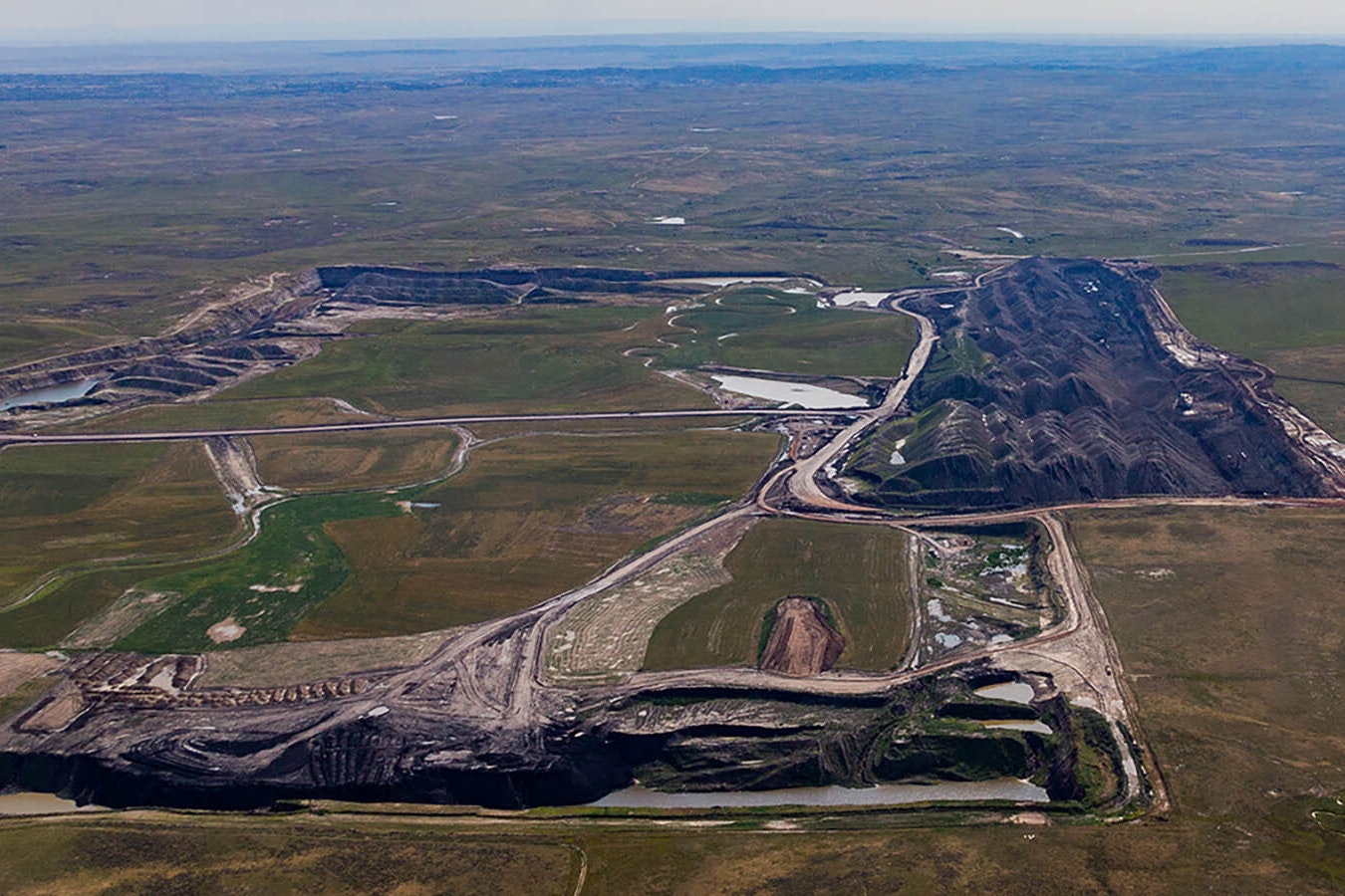 An aerial view of the Coal Creek mine about 30 miles southeast of Gillette.