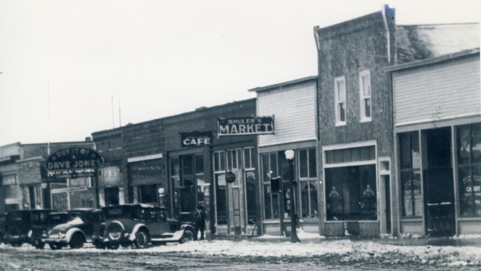 This historic photo shows the building at 1236 Sheridan Ave. in downtown Cody when it was Shuler Market & Grocery.