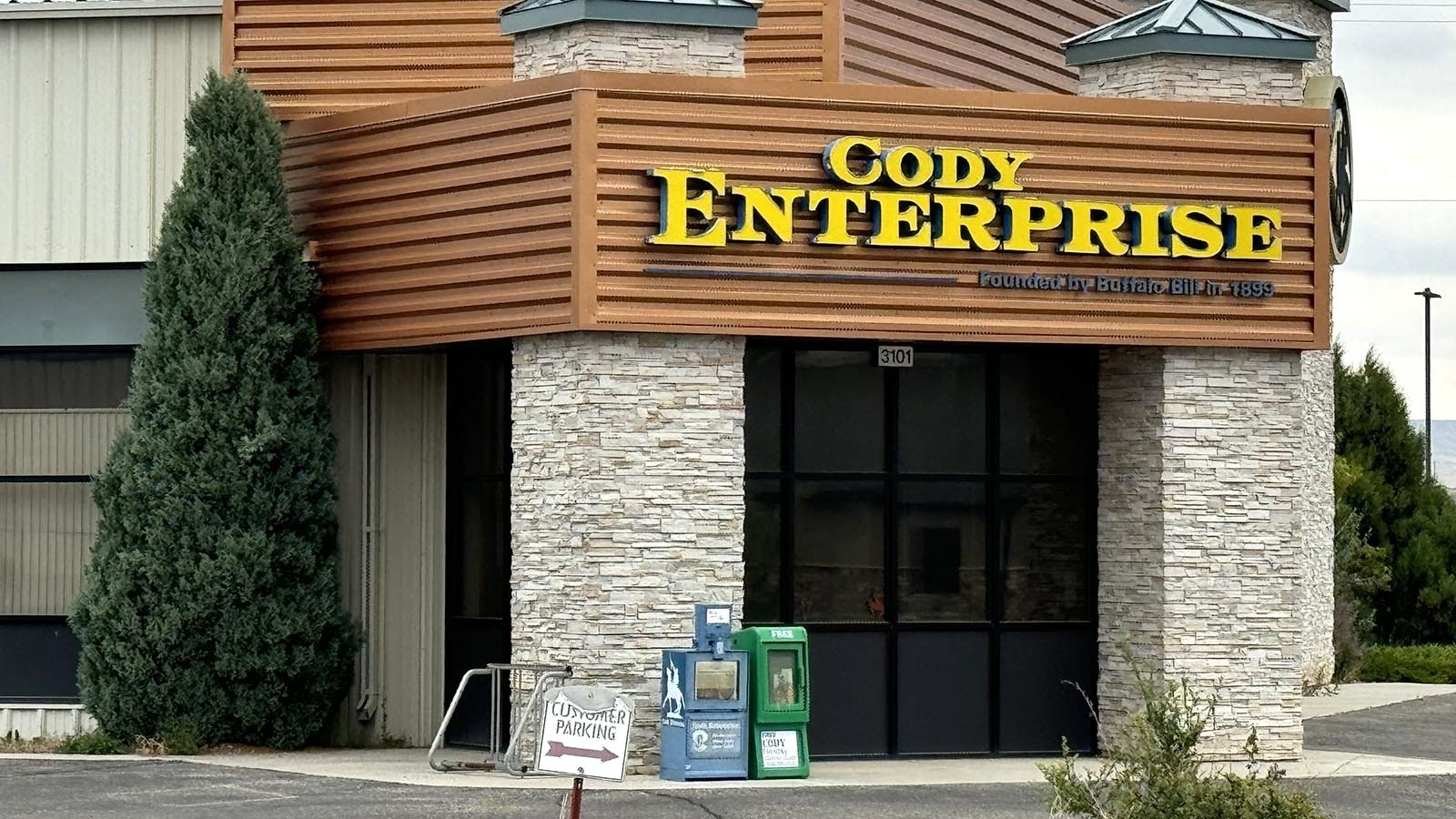 Office of the Cody Enterprise newspaper at 3101 Big Horn Ave. in Cody, Wyoming.