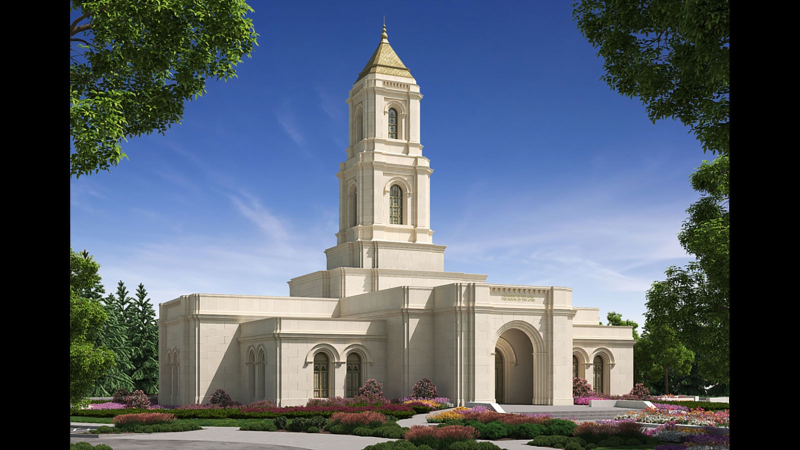 An artist's rendering of what the proposed Cody Wyoming Temple would look like.