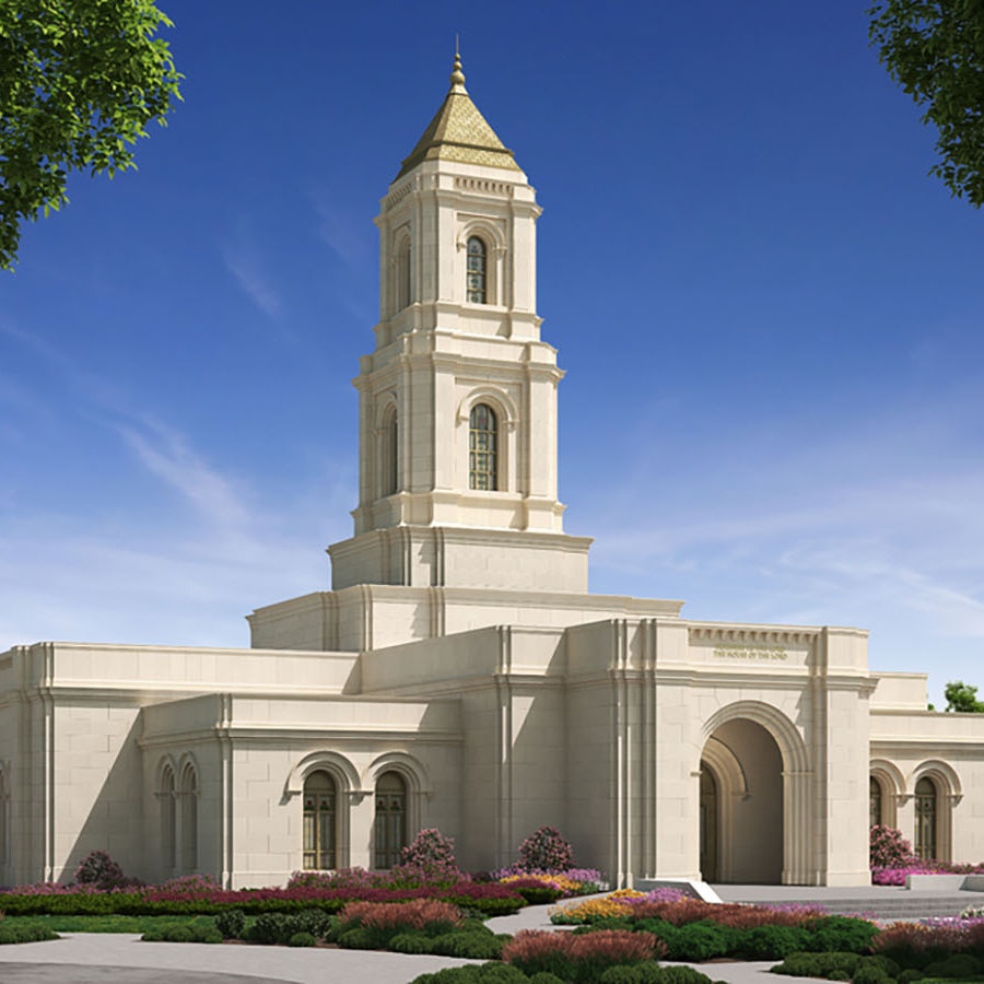 An artist's rendering of what the proposed Cody Wyoming Temple would look like.