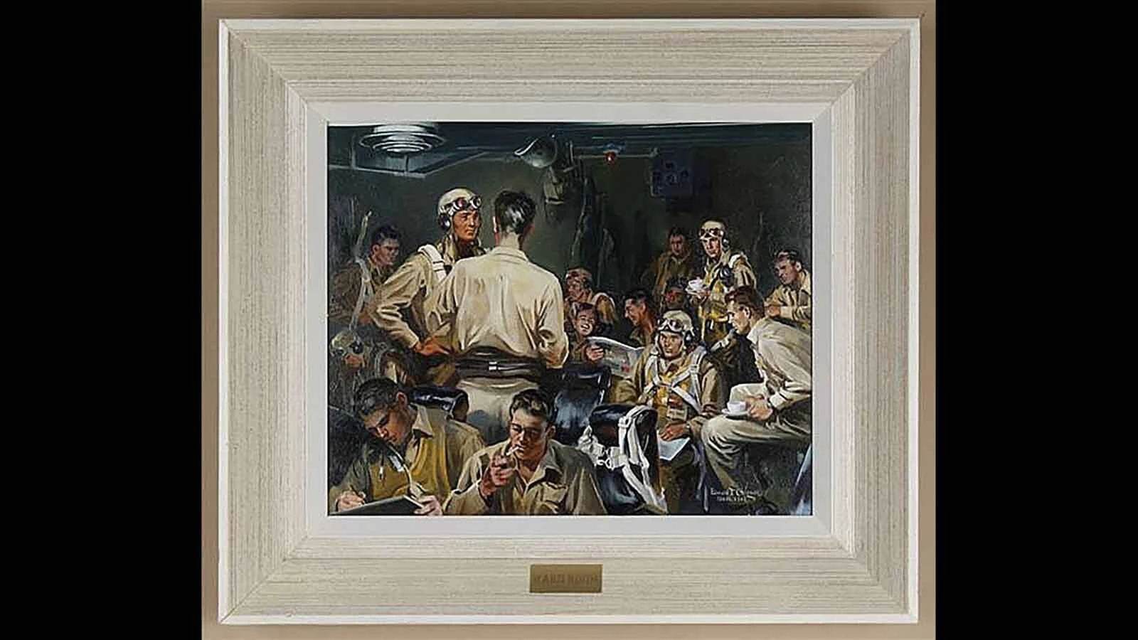 A painting titled "War Room" by Edward T. Girgware.