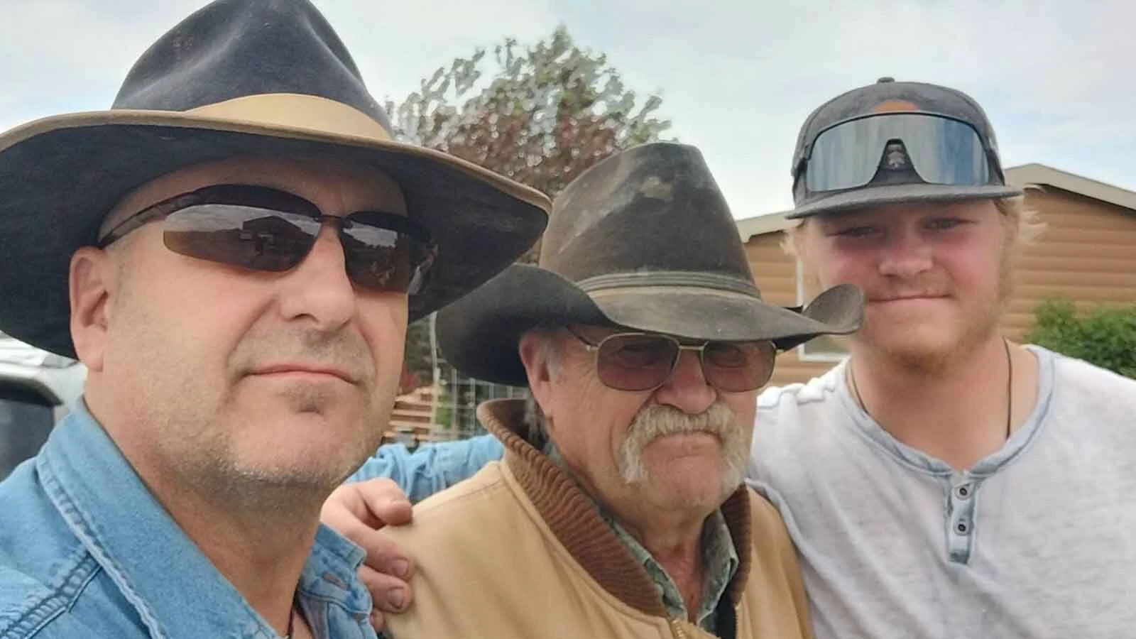 Cody blacksmith NJ Pawley with his dad and son.