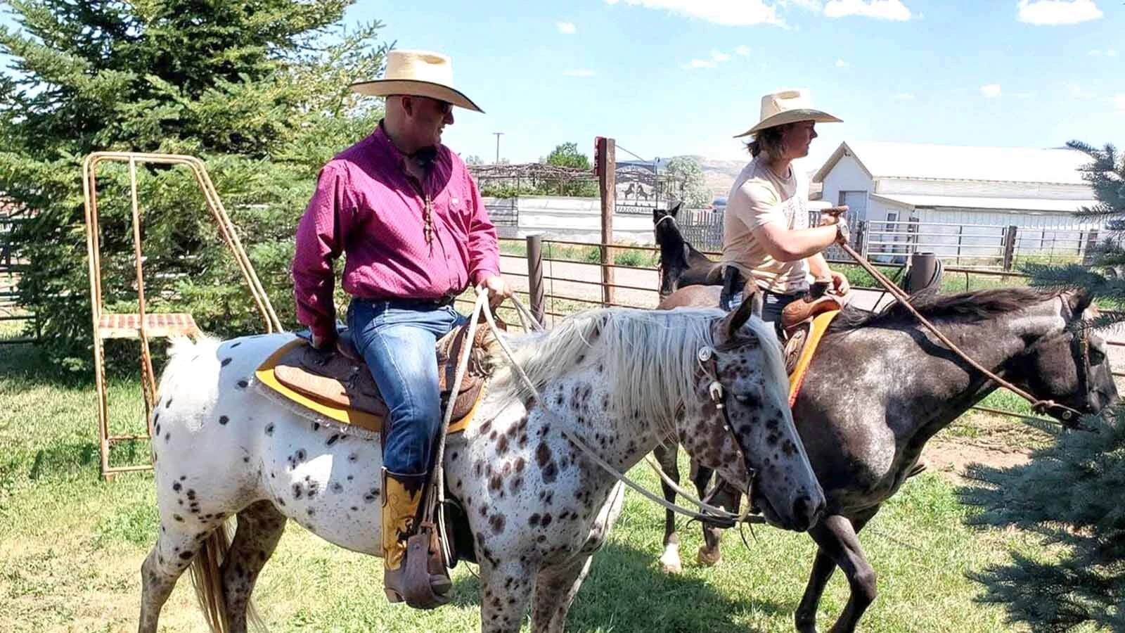 NJ Pawley enjoys some time on a horse.