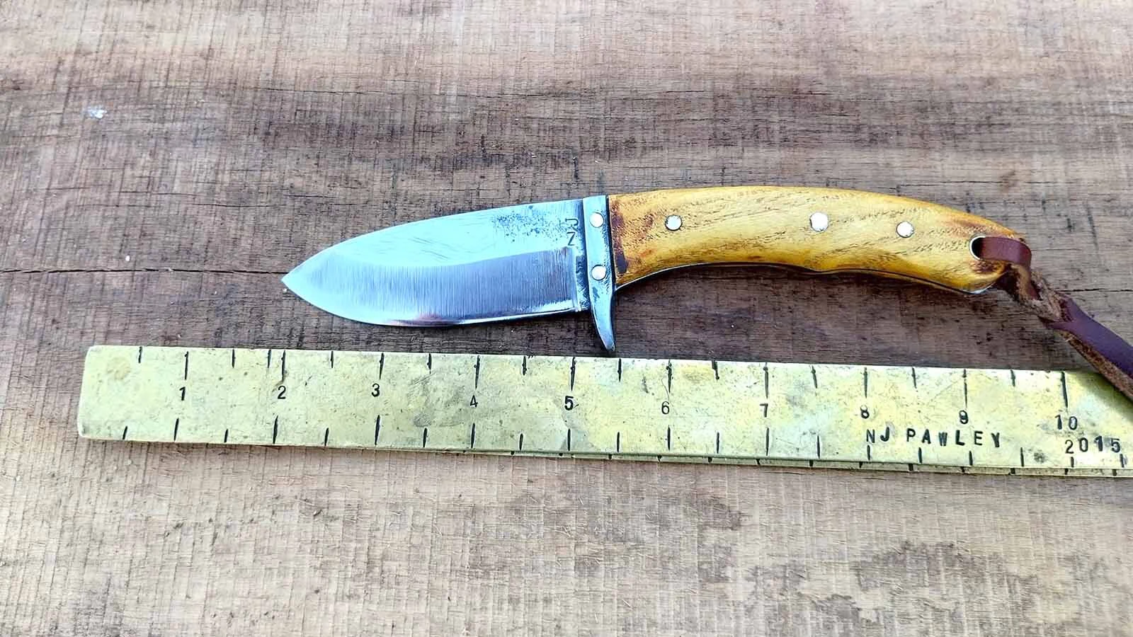 A knife made by NJ Pawley.