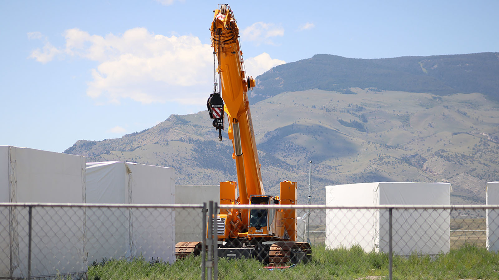 Large storage pods are being kept behind Y-Tex Corp. in Cody. They contain components for the construction of a proposed Church of Jesus Christ of Latter-day Saints temple.