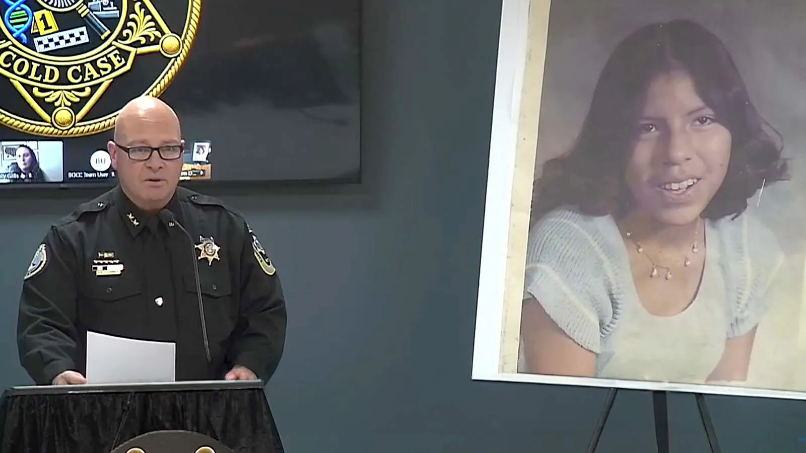 Yellowstone County Sheriff Kent O'Donnell talks about how DNA extracted from decades-old fingerprint cards solved the 48-year-old murder of a 16-year-old Billings, Montana, girl.