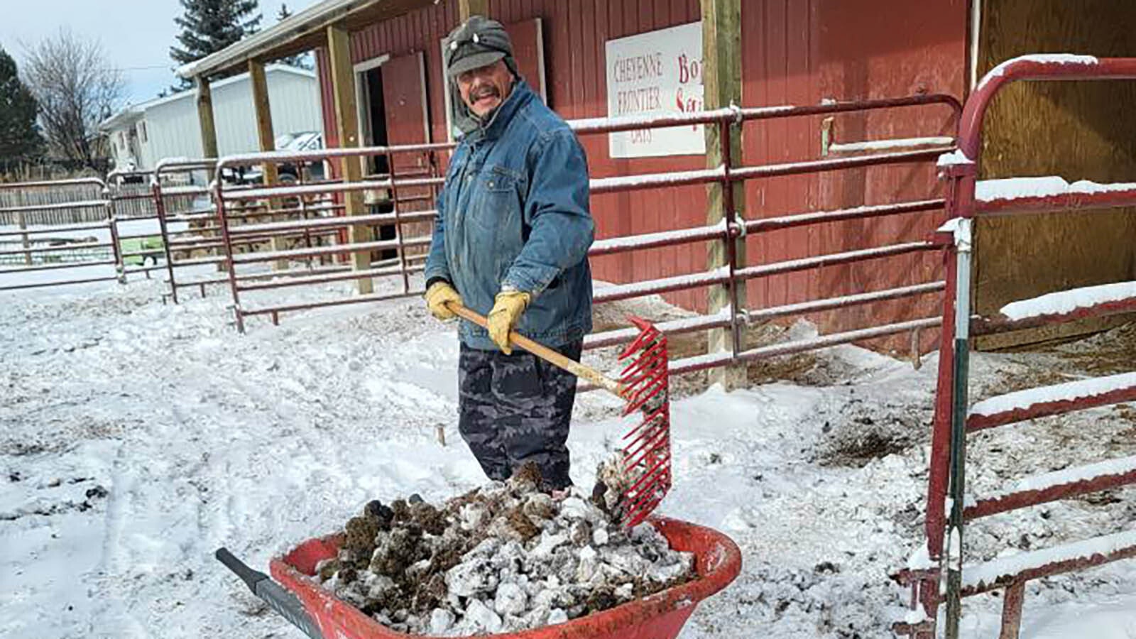 Tom Houghton smiles doing ranch chores, even when it's minus 17 outside.