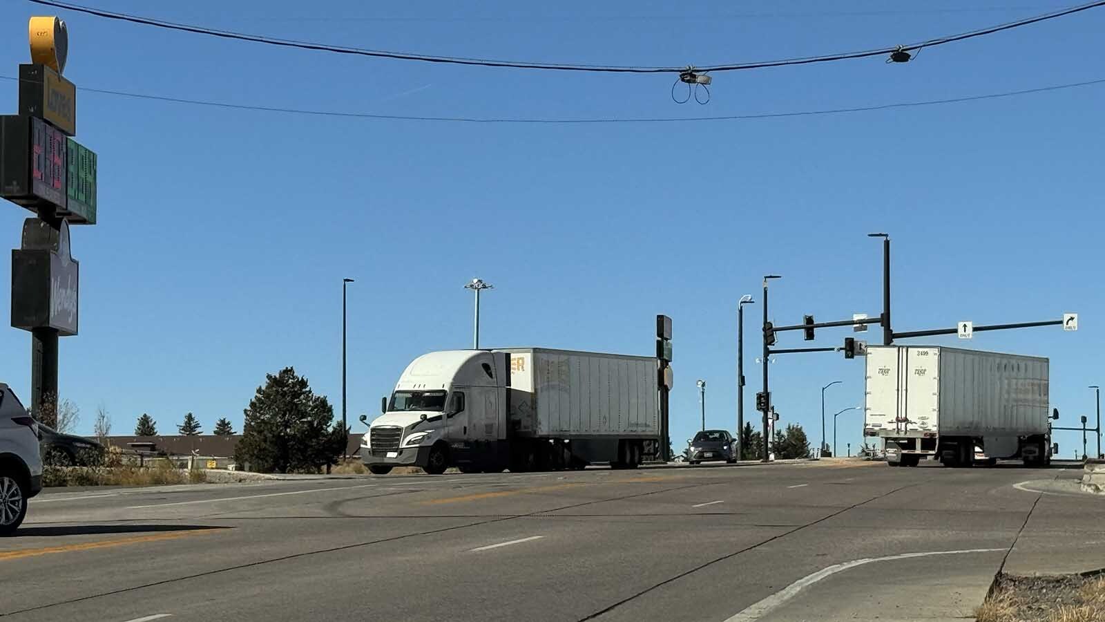 The Laramie County Sheriff’s Office arrested a pair of undocumented truck drivers Tuesday for immigration violations. Sheriff Brian Kozak says they’re examples of the work being done by the department’s new immigration task force. One of the drivers got off I-25 at College Avenue in Cheyenne, above.