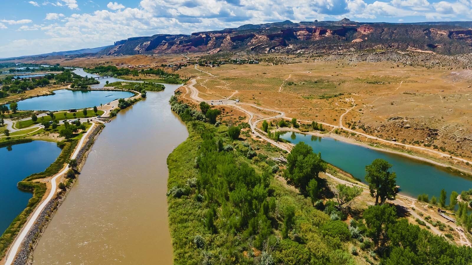 The Colorado River feeds agriculture in southwest Colorado downriver from its headwaters in Wyoming.