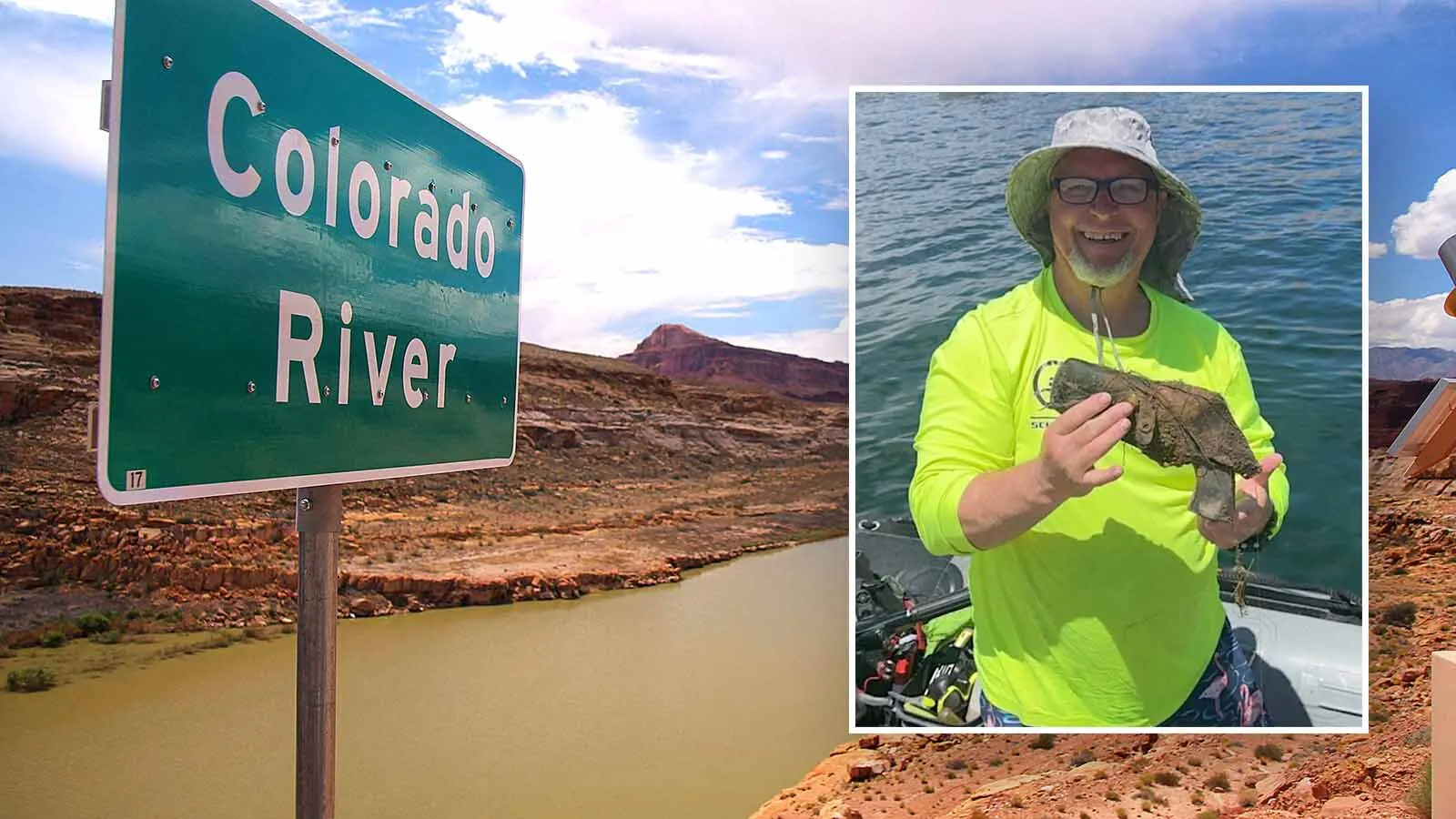 Ken Wige holds a pistol in a holster that he took out of the Colorado River. He estimates it was there at least 10 years. Divers who plunge the depths of the Colorado River and Flaming Gorge Reservoir find all kinds of treasure, from Old West six-shooters to cellphones. One woman burst into tears when given her phone back that had her grandchild’s birth video on it.