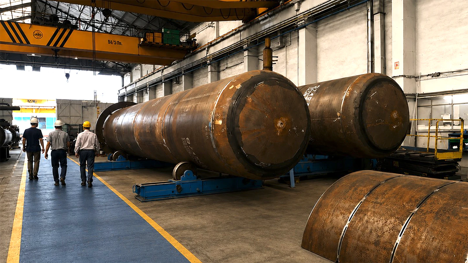 Components for the steam generator system for the Natrium nuclear power plant in Kemmerer.