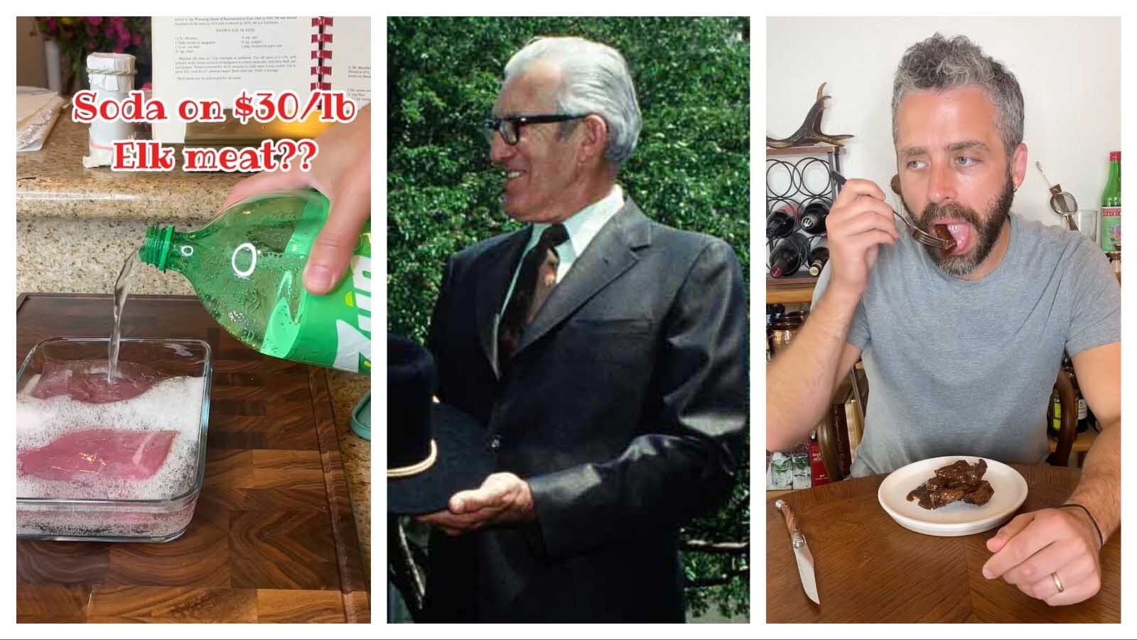Former Wyoming Gov. Ed Hershcler's recipe for brown elk had quirky food blogger Bennett Rea skeptical, but he admitted it's "pretty tasty." I starts with a bath in 7Up and is finished with a package of brown mushroom gravy mix.