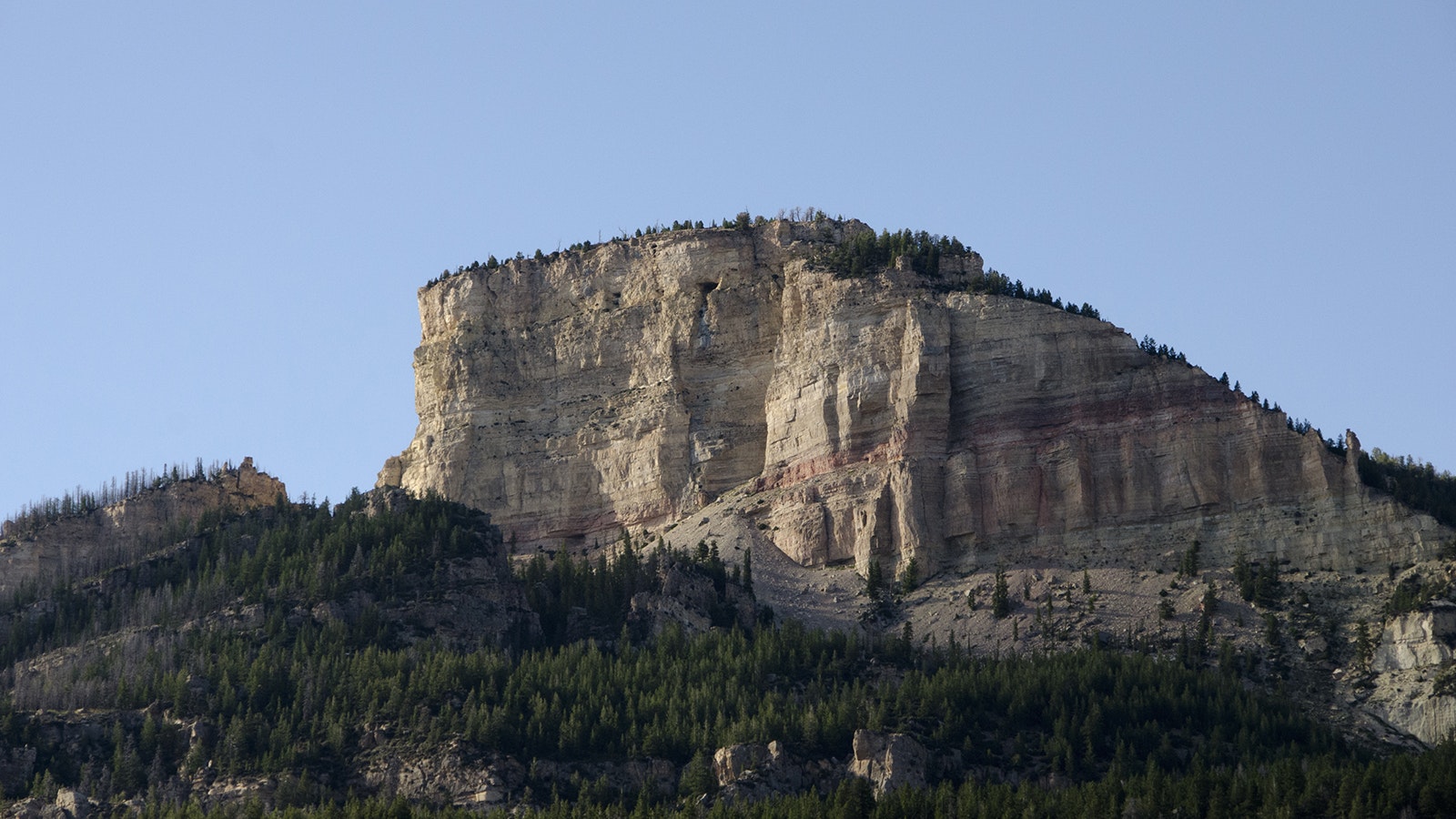 Copman's Tomb is a distinctive feature in the Bighorn Basin
