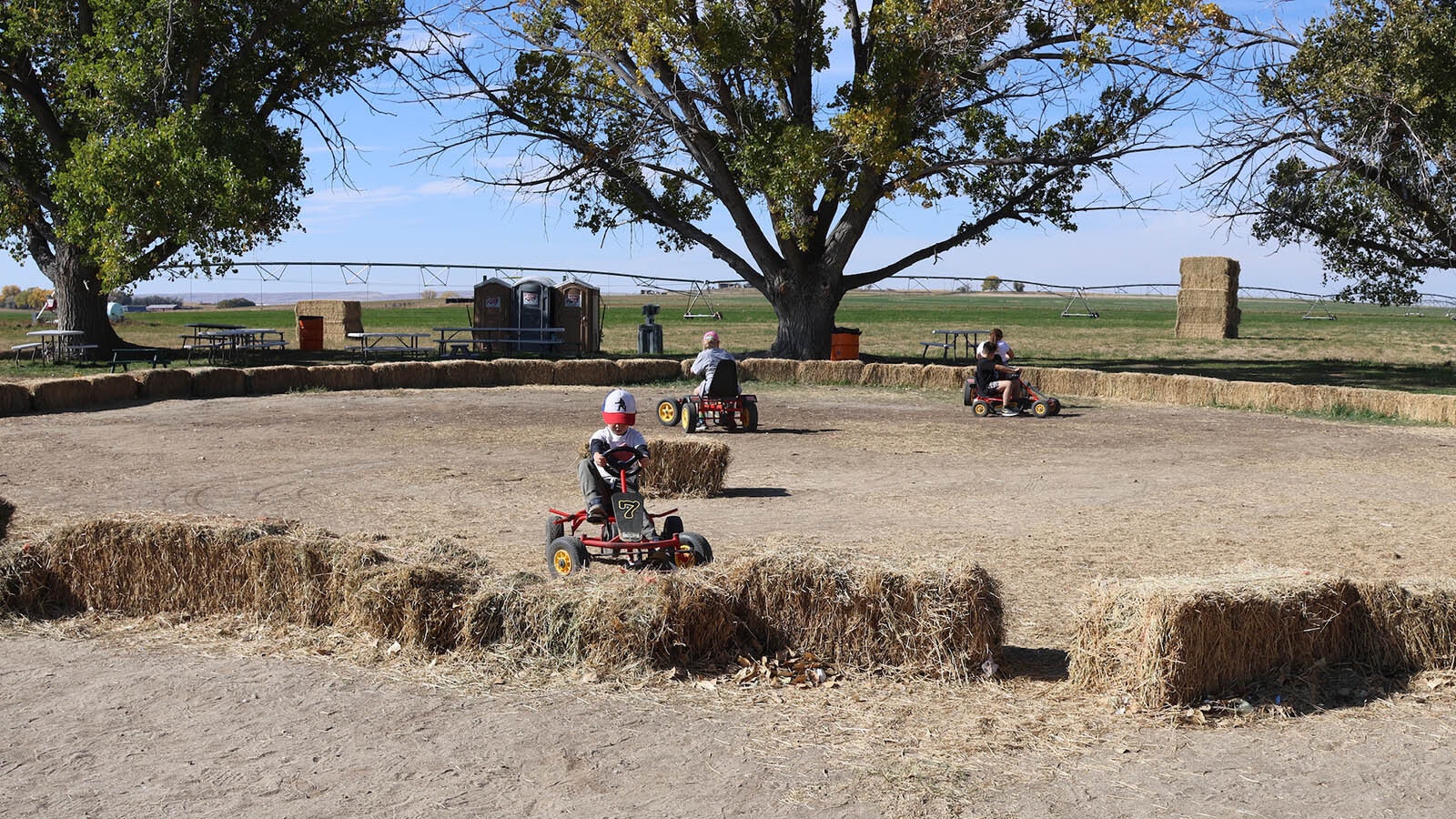 Pedal mobiles are an opportunity for the younger set who visit the Green Acres Corn Maze in Casper.