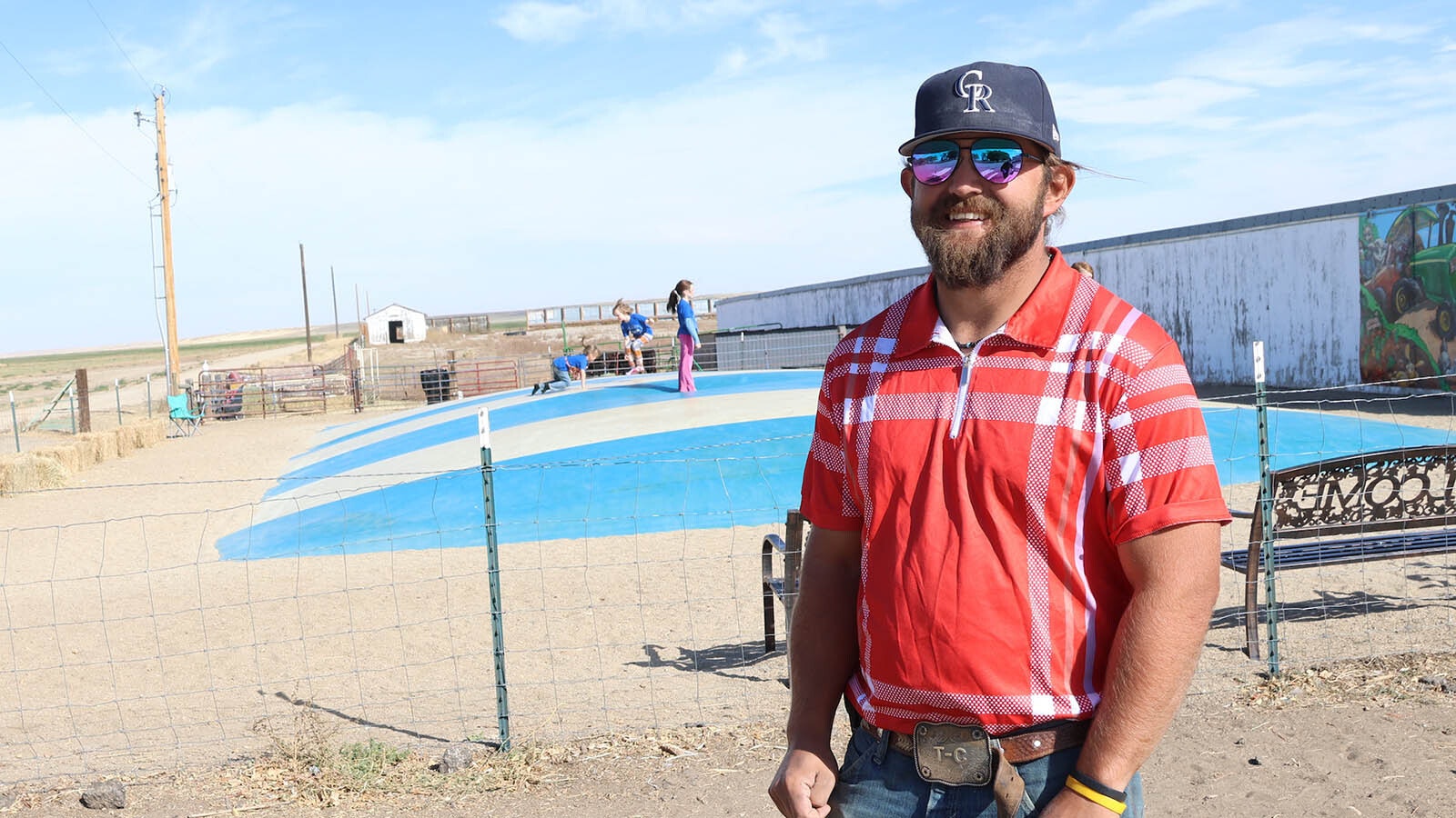 Green Acres Corn Maze staff member Tate Chamberlain said the jumping pillow at the farm is a great attraction for younger visitors.