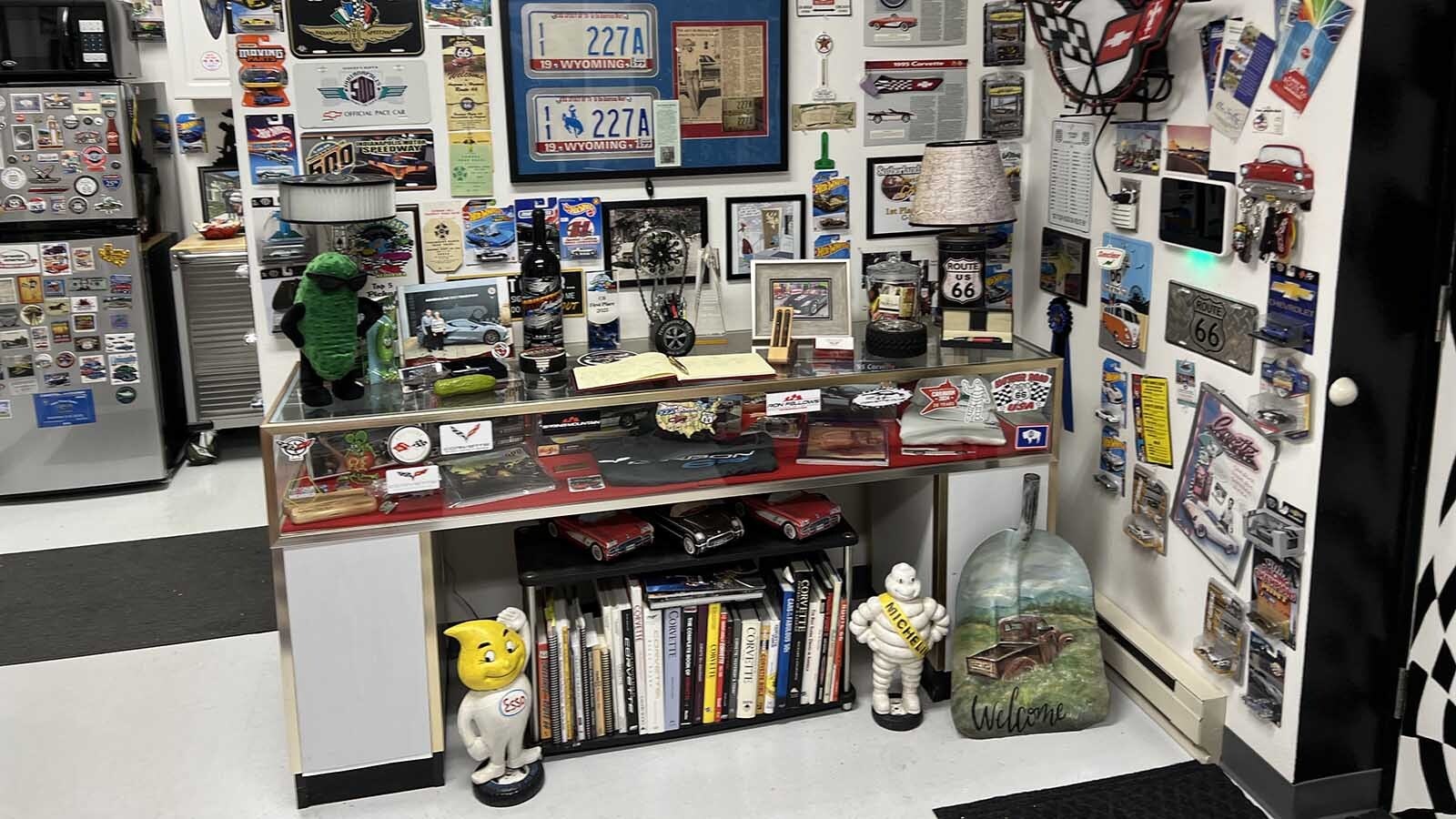 Larry Kloster’s collection began with a Corvette more than 30 years ago and has grown to include more than 1,000 Hot Wheels and a variety of other car-related items. When his son started working for Sinclair 18 years ago, Kloster began collecting unique Sinclair items to add to his museum-quality collection.