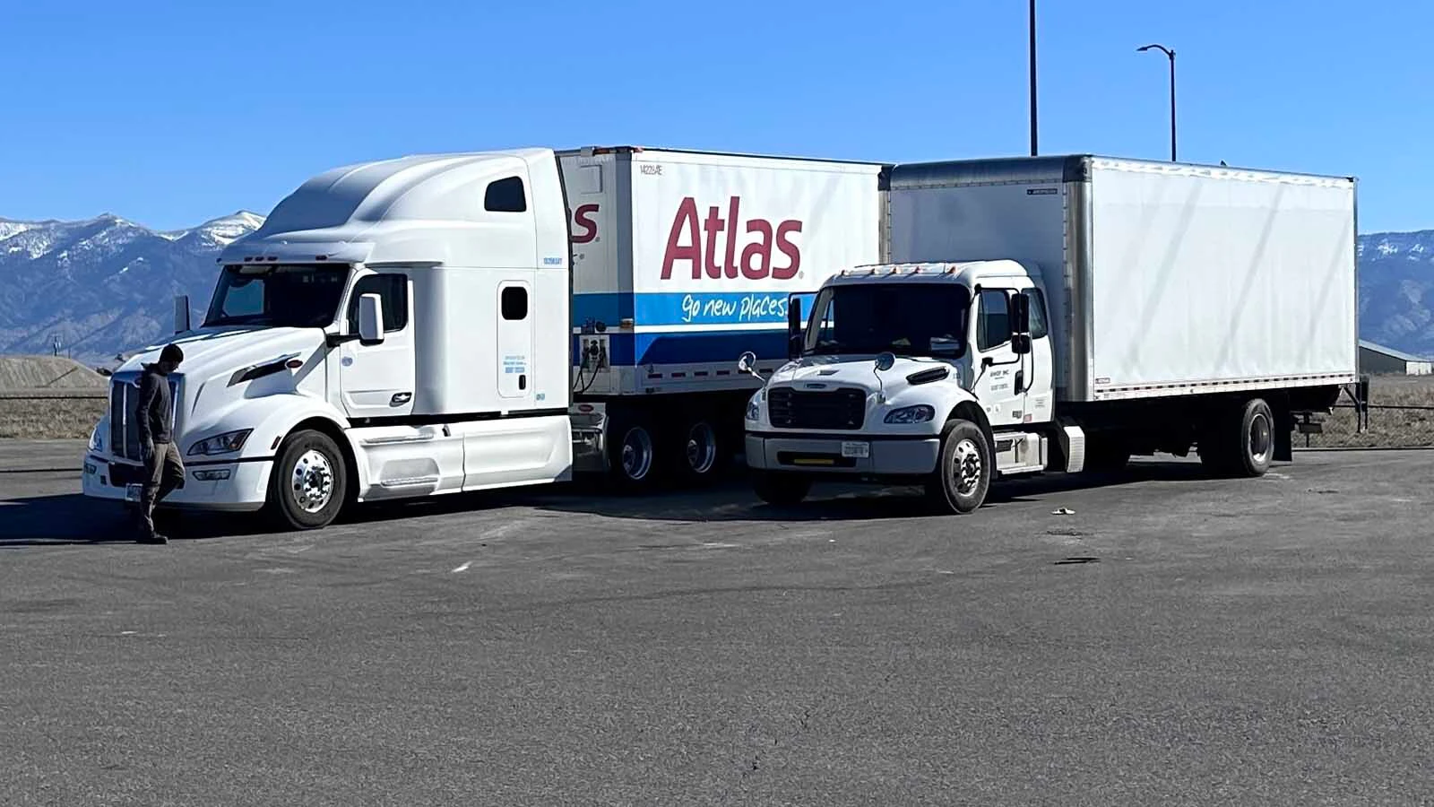 Trucker Jeff Huntsberger drove north from Denver through Wyoming Thursday. Here he preps his diesel rig for the journey ahead, stopping for fuel at a Pilot truck stop in Belgrade, Montana.