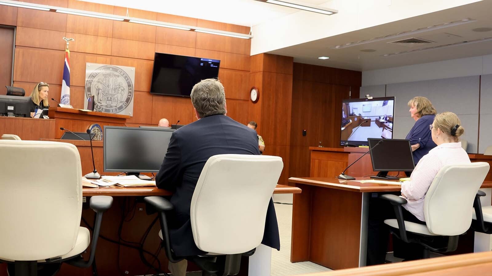 Julie Cross appeared in Casper Circuit Court on Wednesday to face charges related to alleged abuse of a nursing facility patient.