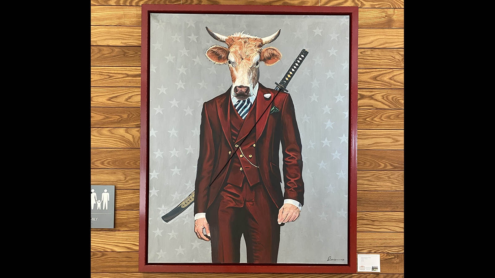 Cuban artist Dorian Aguero-Anaya's cow head portraits are among the local, unique art hanging in Cheyenne Regional Airport.