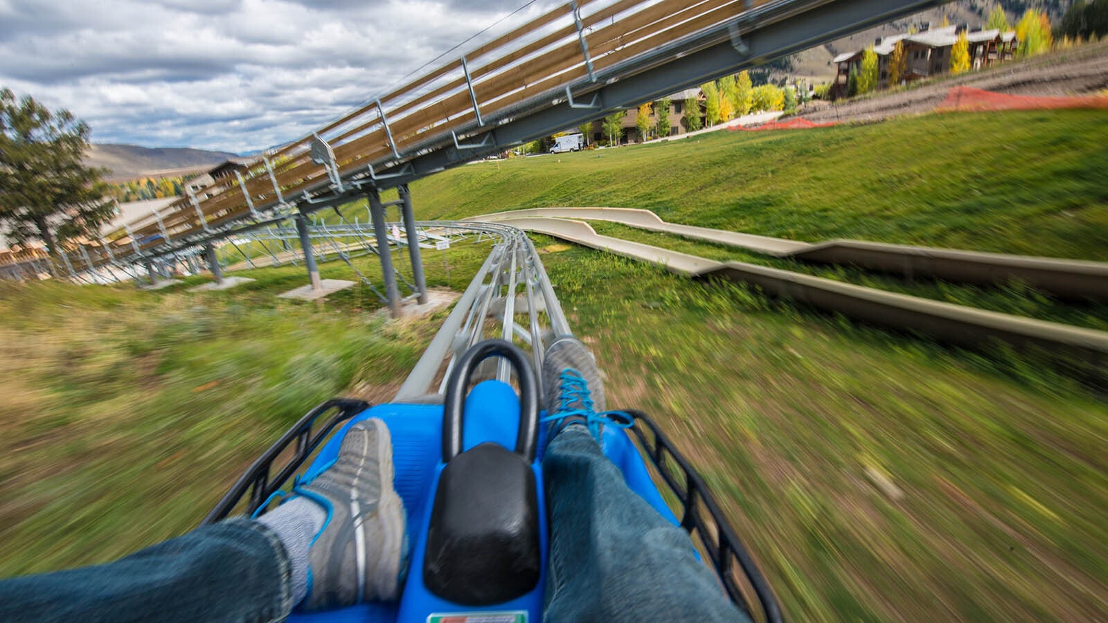 The Cowboy Coaster can hit speeds of 26 mph.