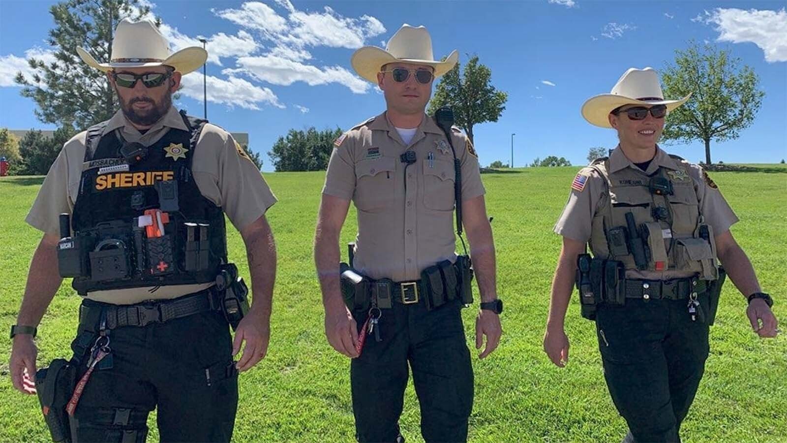 From left, Deputies Mosbacher, Harriso and Konegni with the Laramie County Sheriff's Office
