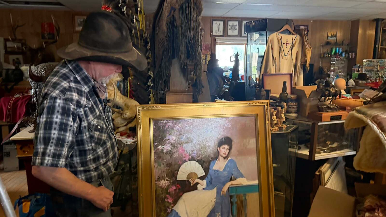 John Fremlin is drawn to items that speak to him, whether it is a western gun, armor, or a painting. His goal is to stock his antique store in Meeteetse with unique items that are more than relics of the past but that carry a story.