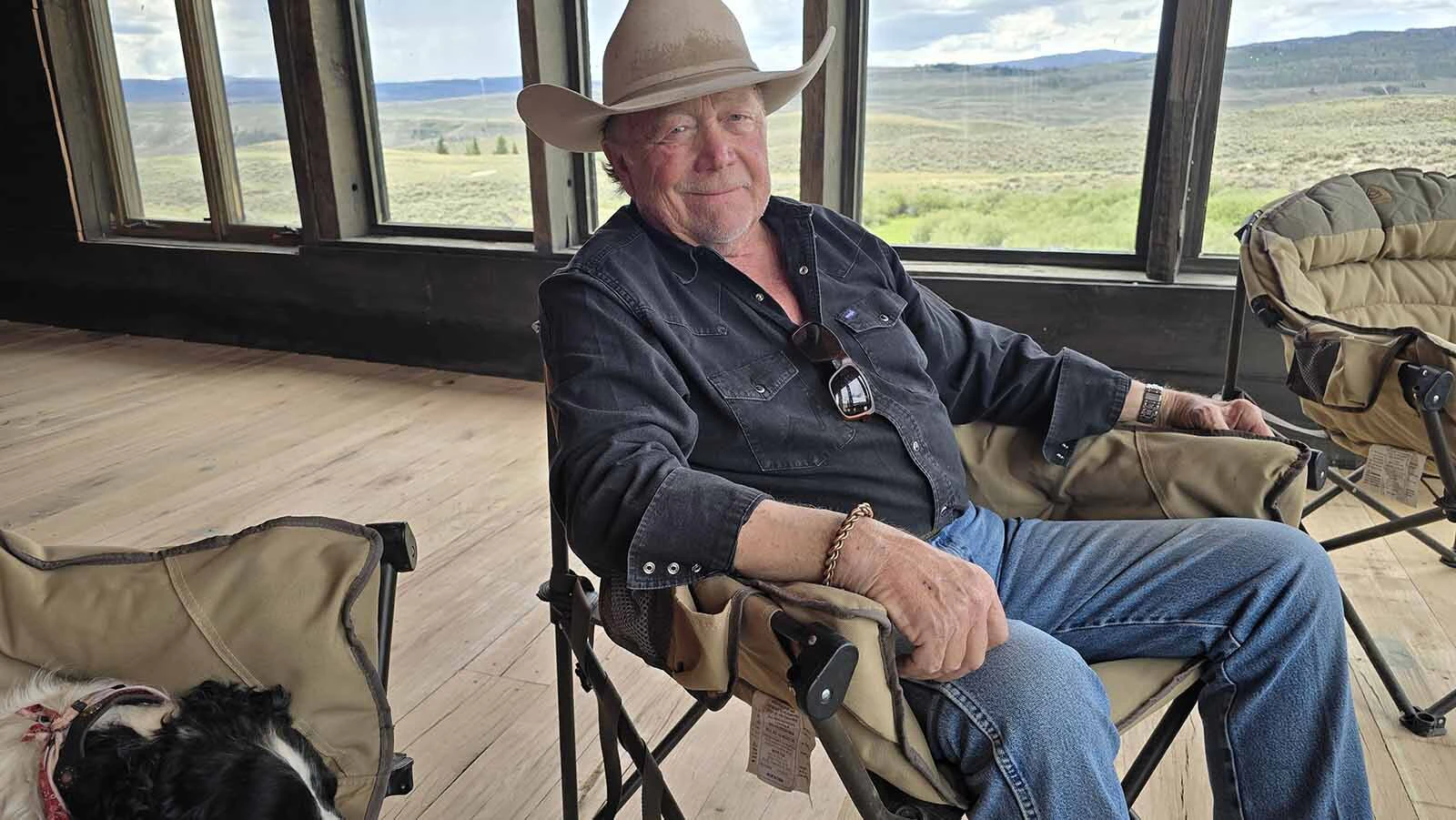 Gary Engman in the "war room" of the Cowboy Starship he's building. The room will become the master bedroom once the home is completed.