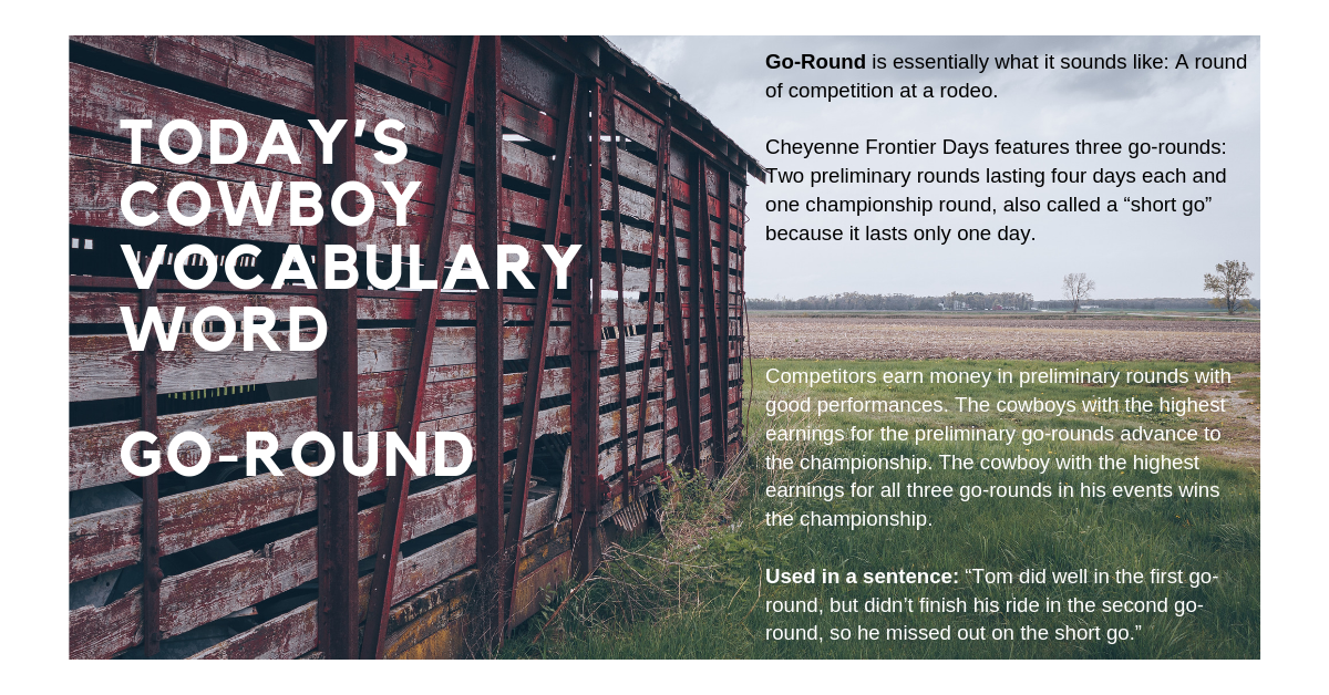Cowboy Vocabulary Go Round