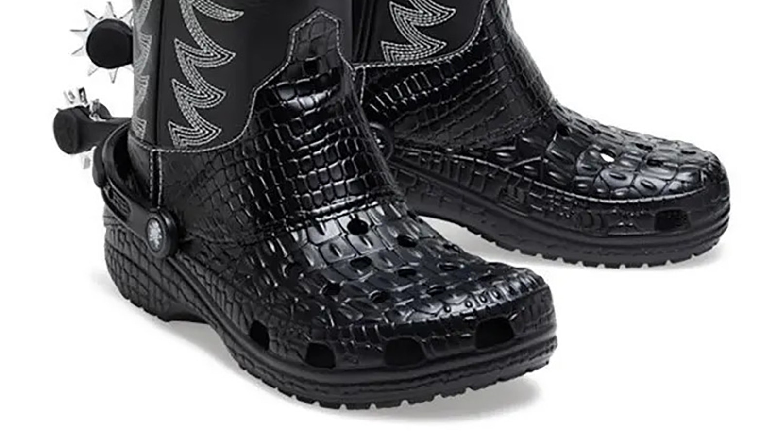 Crocs new cowboy boots don't have the signature, and functional, pointy toe and heel of a traditional cowboy boot.