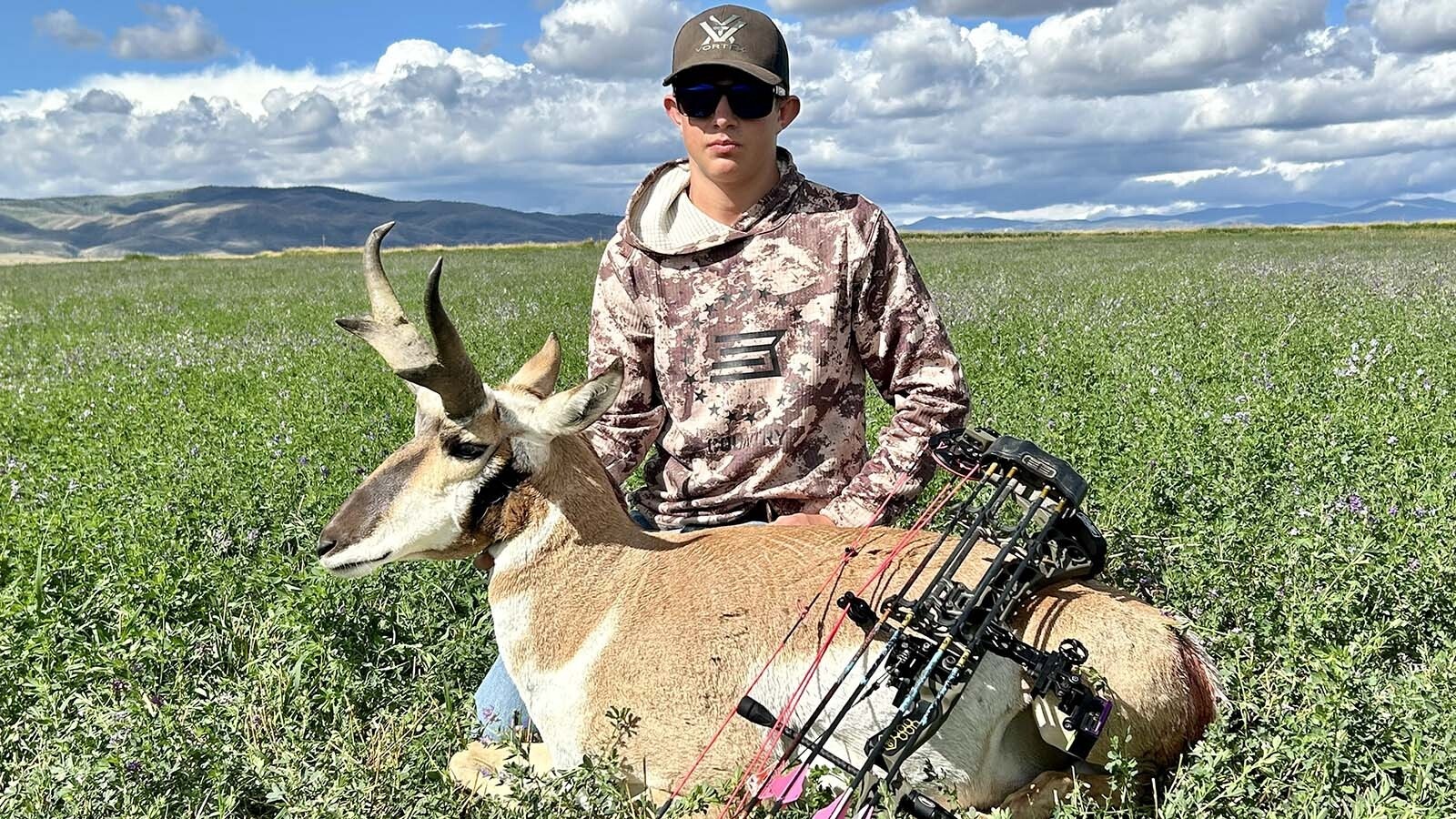 Coy Monroe, 14, of Encampment has already filled his 2024 big game archery tags – with an antelope, elk and deer. He hopes to get a mountain lion this winter.