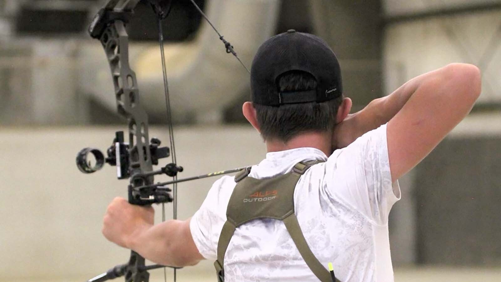 Coy Monroe, 14, of Encampment is already a talented competitive archery shooter. He plans to take his game to the next level by attending a national archery competition in Las Vegas in March.